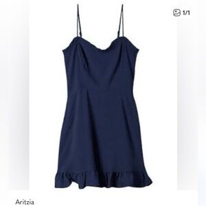 Aritzia Sunday Best Navy Dress